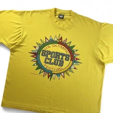 Vtg 80s US Olympic Sports Club Festival Tee 1987 Screen Stars Single Stitch USA