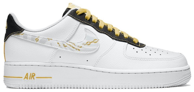Size 13 - Nike Air Force 1 '07 LV8 Gold Links Zebra Print for sale