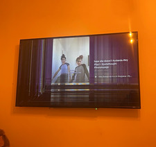 Toshiba 65in QLED 4K Flat Screen TV Black Wall Mounted Screen Damage