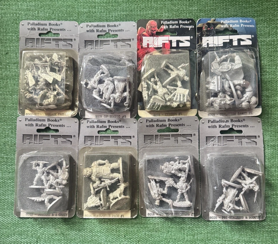 Palladium Rifts RPG Rafm Miniaturas Lote de 8 Sellados Mundo Salvaje Cyberpunk Foto 2 de 4
