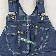 Key Imperial Overalls Mens 42x30 Dark Wash Blue Cotton Denim Bibs Work Carpenter