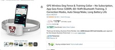 GPS Wireless Dog Fence  Training Collar   No Subscription, App Geo-Fence 3280ft