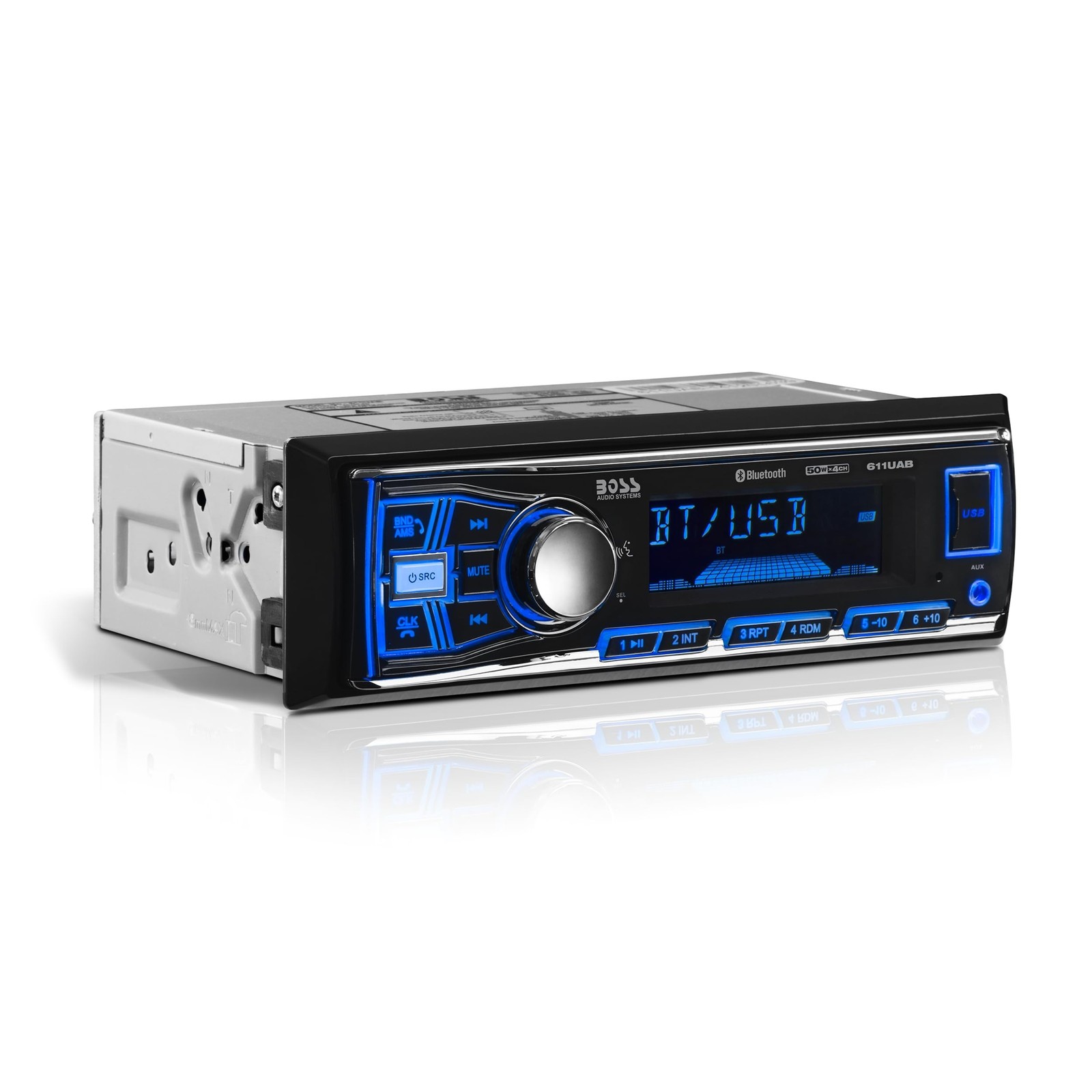 S 611uab Car Stereo - Single Din, Bluetooth, No Cd Dvd Playe