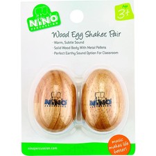 Nino Natural Wood Egg Shaker Pair, Small