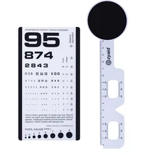 Rosenbaum Pocket Eye Chart with PD Ruler and Eye Occluder Near Vision Test