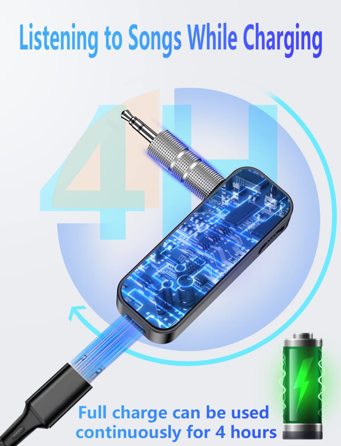 Bluetooth 5.0 Adapter 3.5mm Jack Aux Dongle 2in1 Wireless Transmitter Receiver F