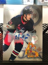 COLE PERFETTI 2025-26 FLAIR HOCKEY HOT HUES AUTO 38/99 32 OF 32 WINNIPEG JETS