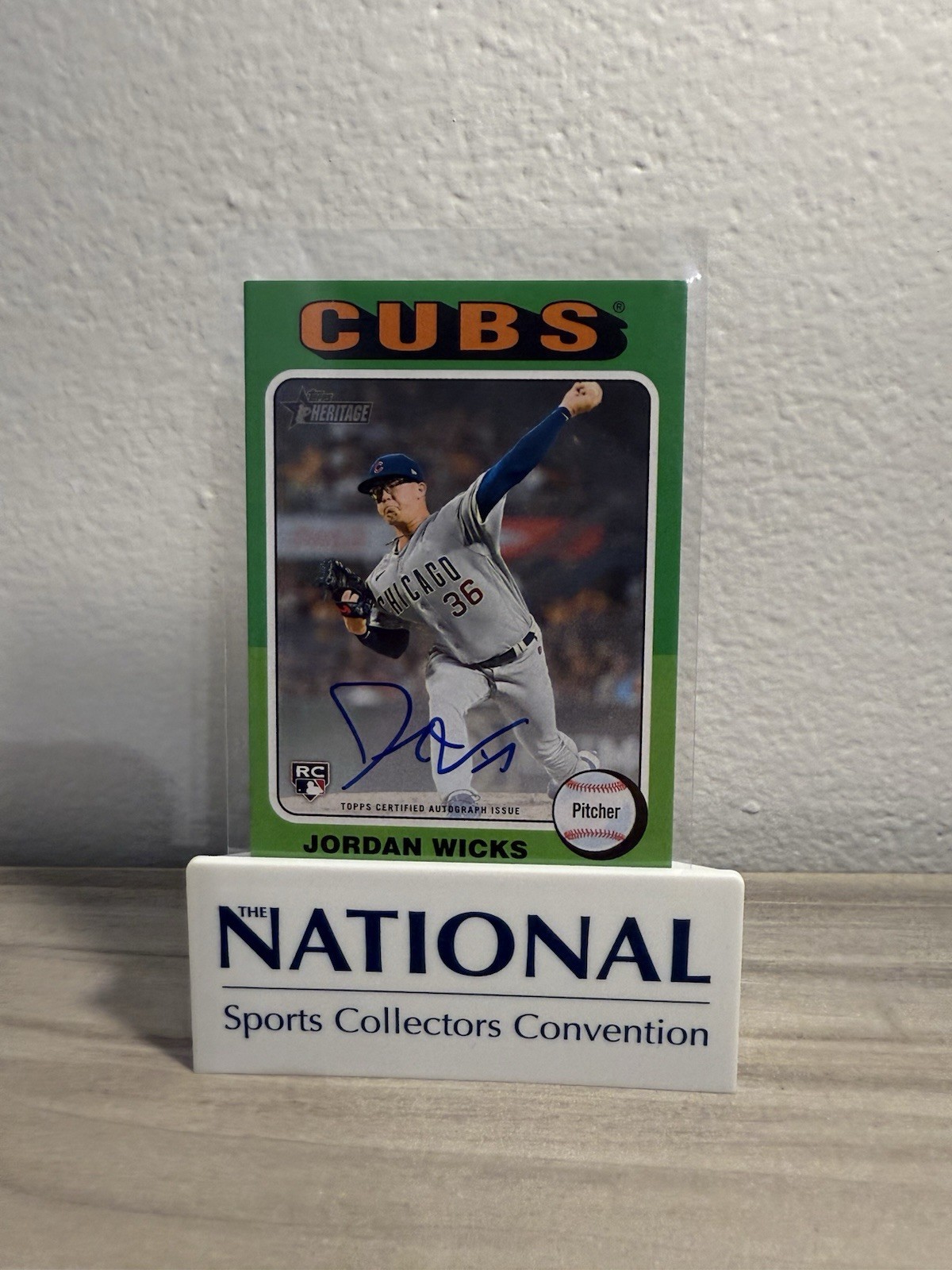 2024 Topps Heritage - Jordan Wicks Real One Auto RC #ROA-JWI Chicago Cubs