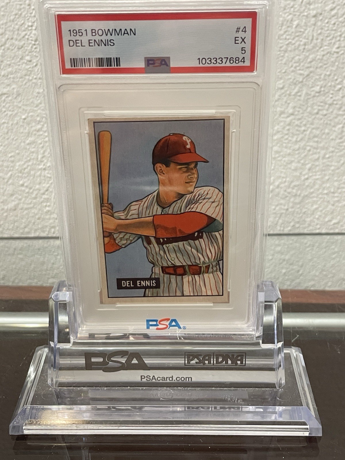 1951 Bowman #4 Del Ennis PSA 5 Philadelphia Phillies Just Graded