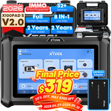 XTOOL X100 PAD S V2.0 IMMO Key Programming Fu...