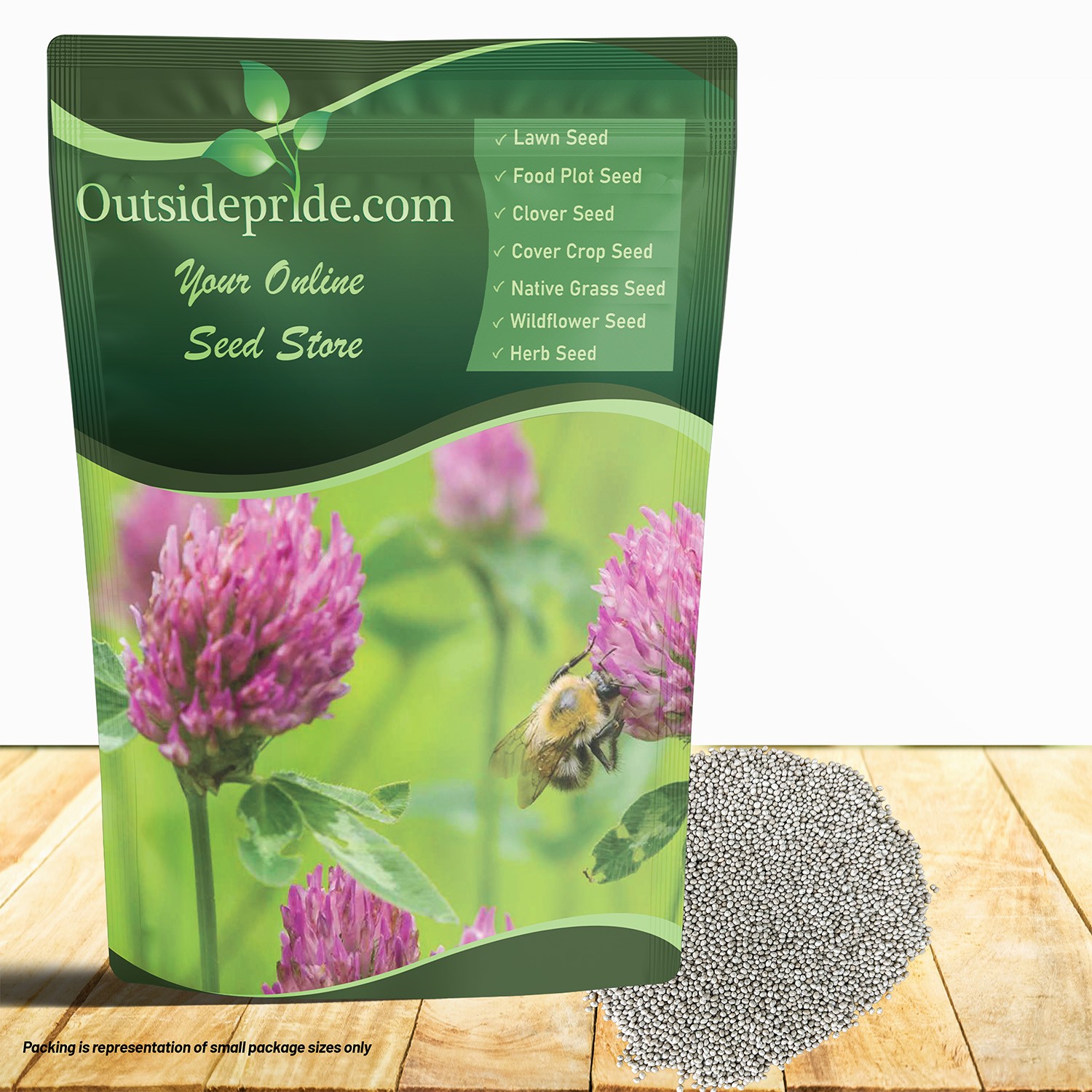 5 LBS - Inoculated Red Clover Seeds - Trifolium Pratense Clover
