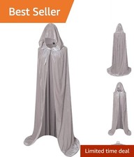 Elegant Full-Length Velvet Witch Cape - Ideal for Halloween Celebrations