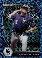 2021 Panini Prizm Draft Picks Carson Seymour #PDP172 Carolina Blue Velocity 34C