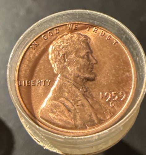 1959 D Lincoln Memorial Penny Roll Uncirculated Condition