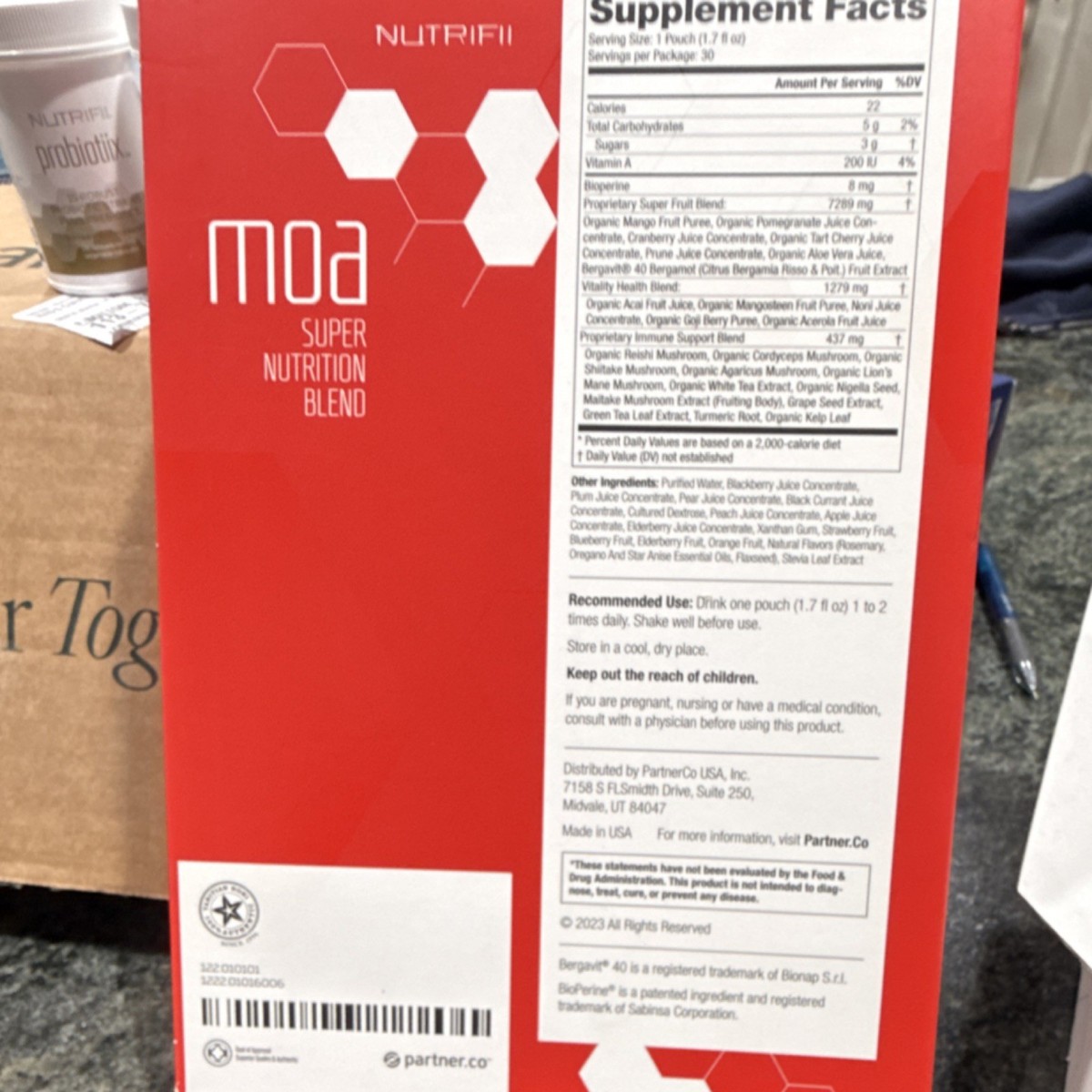 その他 ARIIX moa NUTRIFI ariix MOA nutrifi Nutrifi MOA Super Nutrition Blend Superfood Supplement Liquid 30