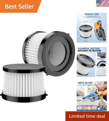 High-Efficiency 2-Pack HEPA Filters for Handheld Vacuums - Reusable Design