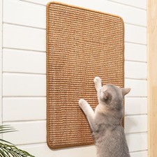 Sisal Cat Scratcher Mat for Indoor Cats, Natural Sisal Fabric Scratching Pad