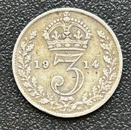 1914 George V Threepence — photo from the most recent tracked eBay sale
