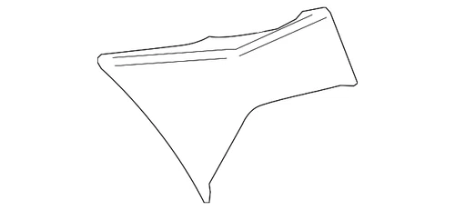 Genuine GM Primed Passenger Side Door Mirror Bracket Rear Cover 95182985