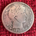 1897-S San Francisco  Silver Barber Half Dollar Key Date