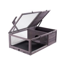 Tortoise Habitat, Wooden Tortoise House Indoor  Outdoor, Tortoise Enclosure wit