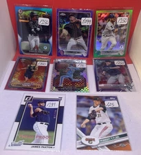 Lot of 8 Numbered Sports Cards - 7 Baseball & 1 Basketball - Parallels & Rookies