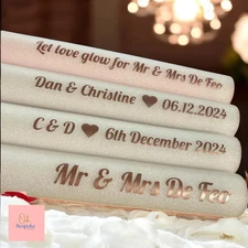 Personalised Foam Glow Sticks | Wedding Decor | Any Name & Design