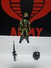 Black Major GI Joe Cobra 3.75" Cobra Jungle Green Camo Trooper Officer Rare