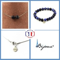 Mineralien Und Edelsteine. Schmuckset Armband Halskette 2 Perlen Sodalith