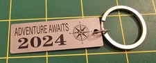 Graduation 2024 Metal Keychain - Adventure Awaits, Compass, B33