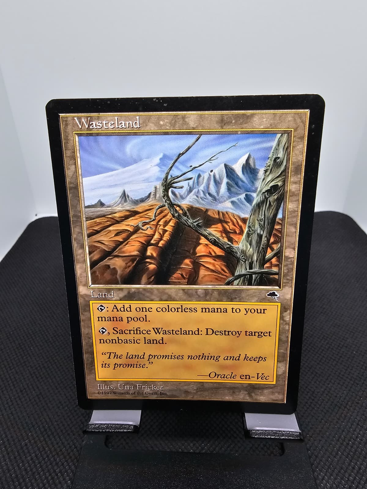 Wasteland — Tempest — Moderately Played — Edge Wear & Warp — Magic The Gathering