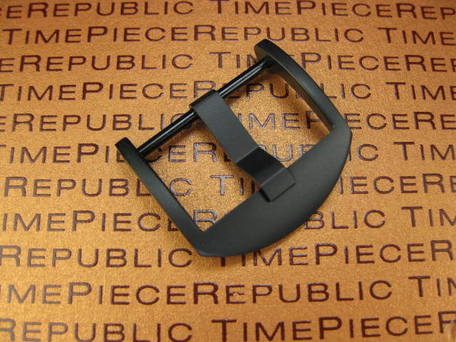 24mm Black PVD Screw-In Buckle For Panerai Straps - Swiss Stainless Steel, Pre-V Style