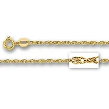 REAL SOLID 10K YELLOW GOLD Open Milano Rope Chain Necklace 16" 18" 20" 0.5mm