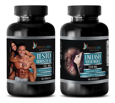 Potency Men - TESTOSTERONE BOOSTER 742 + UNLEASH YOUR WOLF - Male Stamina (1+1)
