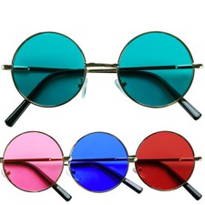 Small John Circle Women Men Fashion Stylish Color Round Groovy 80's Sunglasses
