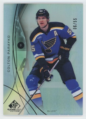 2024-25 SP GAME USED Colton Parayko RAINBOW JERSEY NUMBER PARALLEL /55