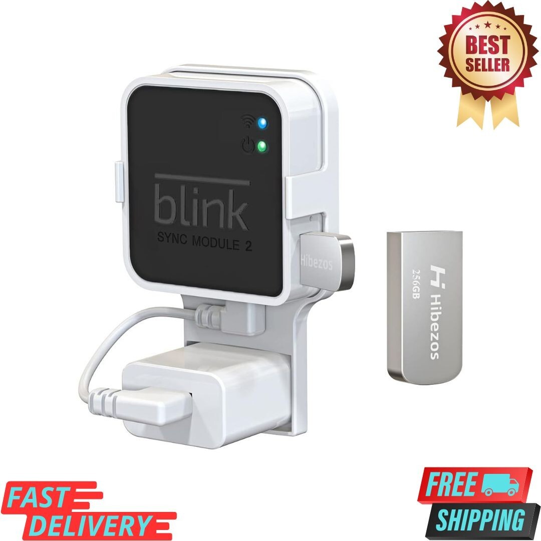 256GB USB Flash Drive with Outlet Mount for Blink Sync Module 2 - Space-Saving Design-image