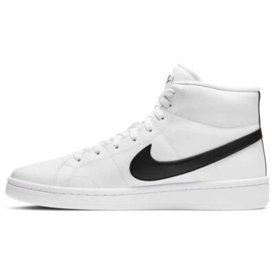 NIKE Men's Court Royale MID Running Shoe, White Black White