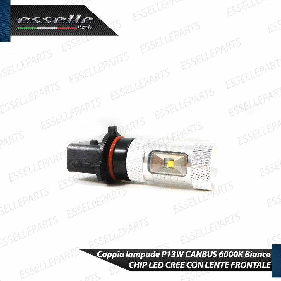 COPPIA LAMPADE POSIZIONE P13W 6 LED CREE DRL 6000K AUDI Q5 CANBUS NO AVARIA - Immagine 3 di 4