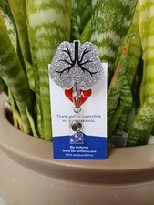 Lungs Nurse Badge Reel Holder/ ID /Alligator Clip