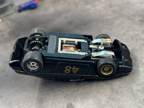 Vintage Tyco Slot Car Fiero Pontiac Black 48 TESTED & RUNS - Picture 10 of 11