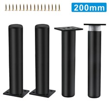 Image of 4x Adjustable Metal Legs Furniture Feet for Sofa Beds Chairs Stools Cabinet UK