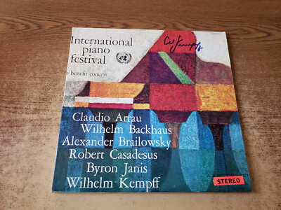 HAND SIGNED 1970s MINT-EXC WILHELM KEMPFF International Piano Festival 2LP33