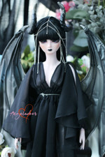 1/6 1/4 1/3 SD16 IP-SID/EID BJD vestiti bambola vestito drago nero + catena vita e testa
