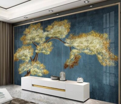 3D Yellow Branch G6614 Wallpaper Wall Murals Removable Self-adhesive Honey
