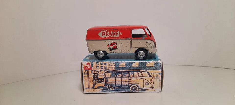 TEKNO из Дании VW Volkswagen Van Phaff красный серый бежевый 413 винтажный автомобиль 1/43 - Изображение 4 из 4