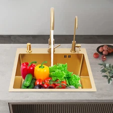 Kitchen Sink Stainless Steel Sink Single Bowl Drop In Rectangular Kitchen Sink