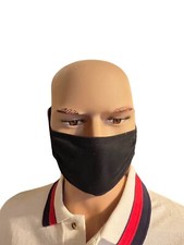 NEW 100 Cotton Adult Black Face Masks Black Reusable Cloth 50ct Machine Wash