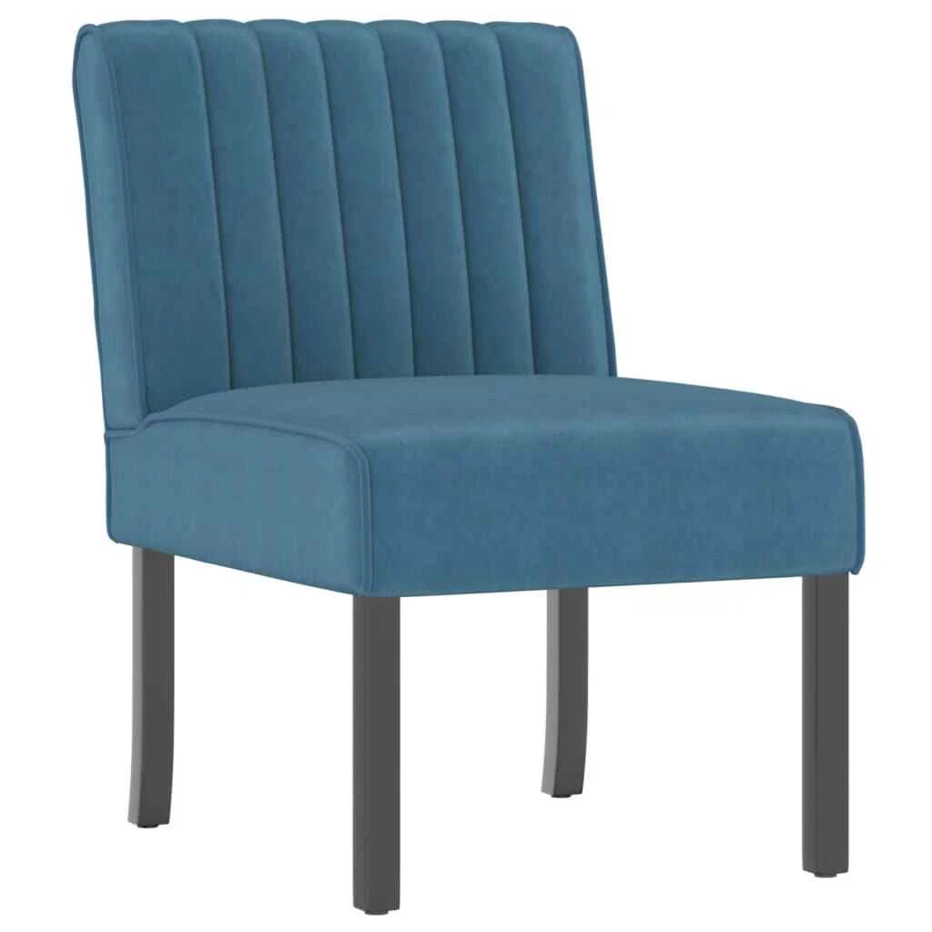 Blue and white slipper chair deals