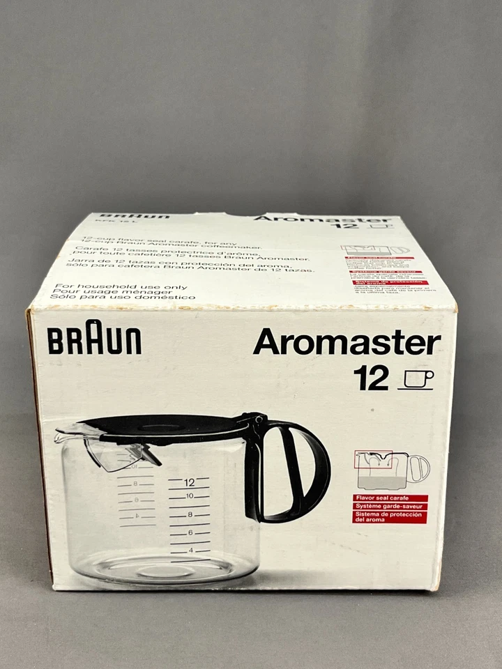 New Braun Aromaster KFK 12 60/62/65/66/80/82/600 Replacement Carafe 12 Cup - Image 3 of 4